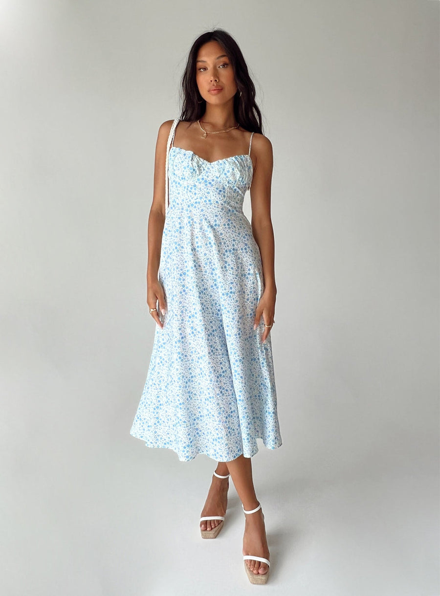 Amara Midi Dress Blue Multi · photo 6