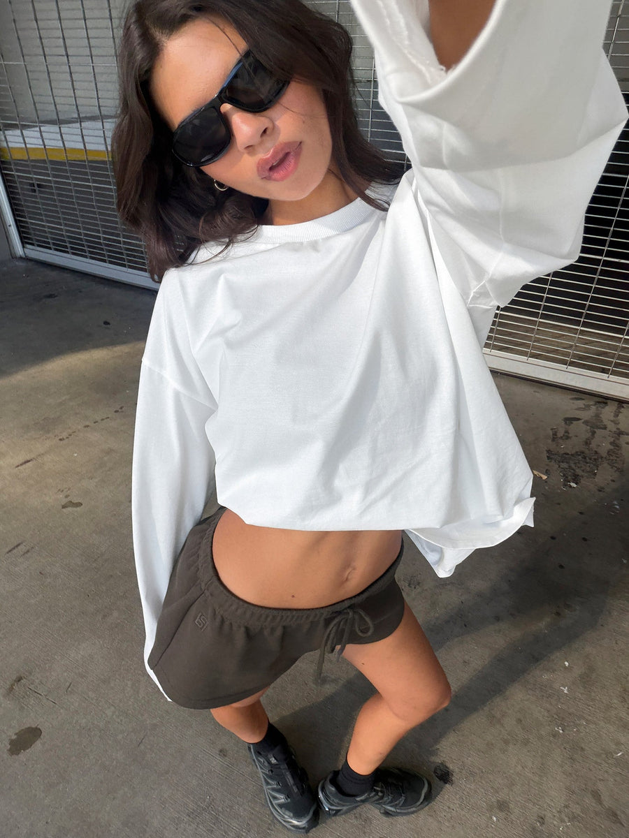 Settle Down Long Sleeve Top White · photo 1