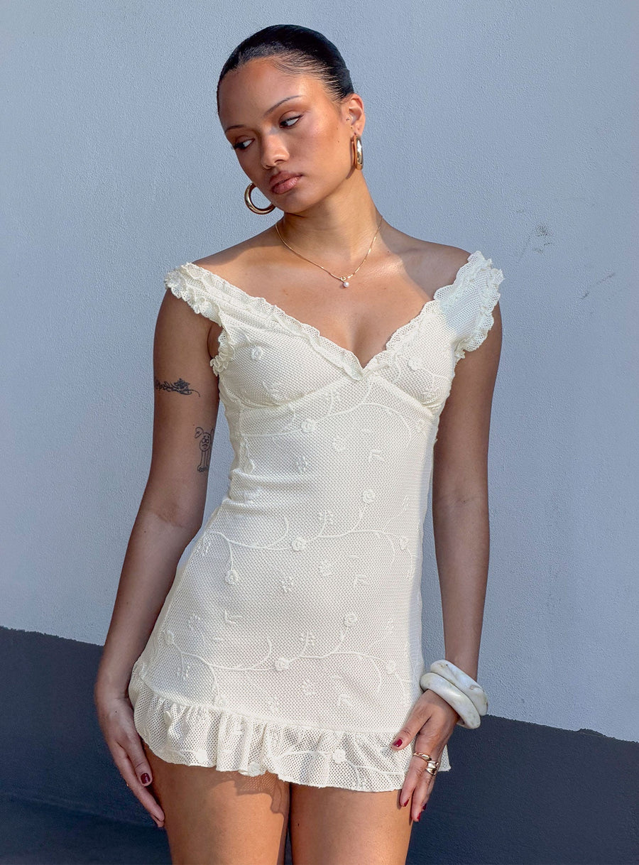 Feeling Alive Tie Back Mini Dress White · photo 1