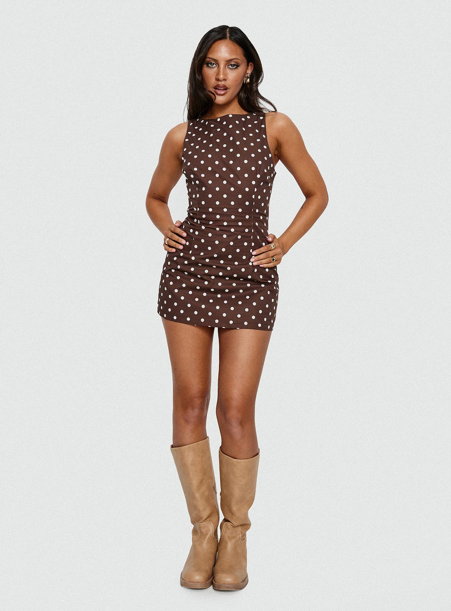 Yumiko Romper Brown Polka Dot · photo 9