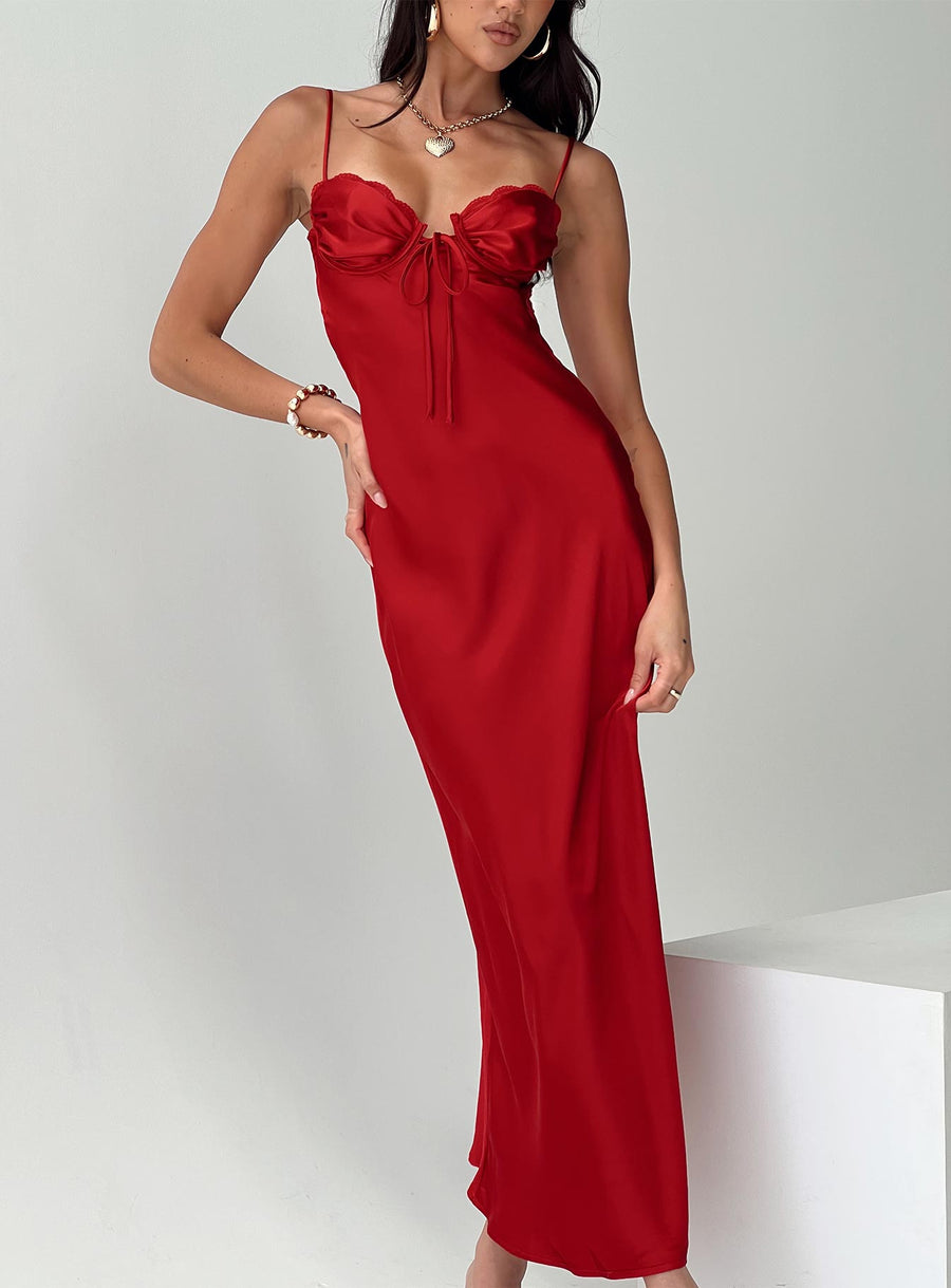 Monument Maxi Dress Red · photo 7