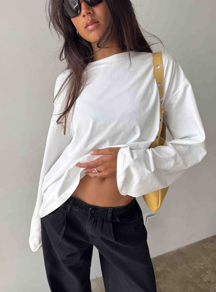 Settle Down Long Sleeve Top White · photo 9