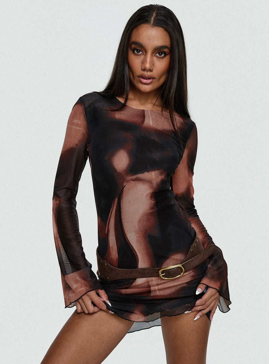 Nyxia Long Sleeve Mini Dress Multi · photo 1