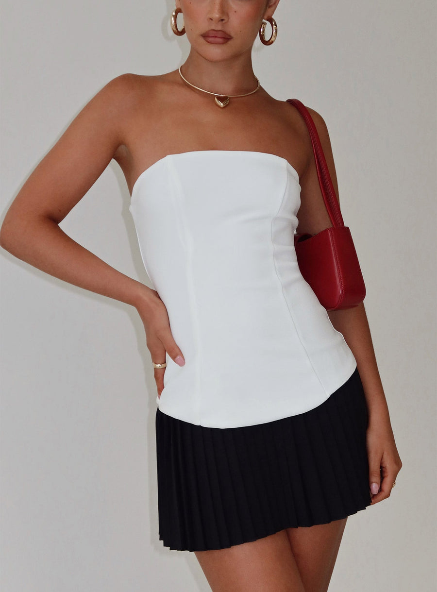 Obsessed Strapless Mini Dress White · photo 1