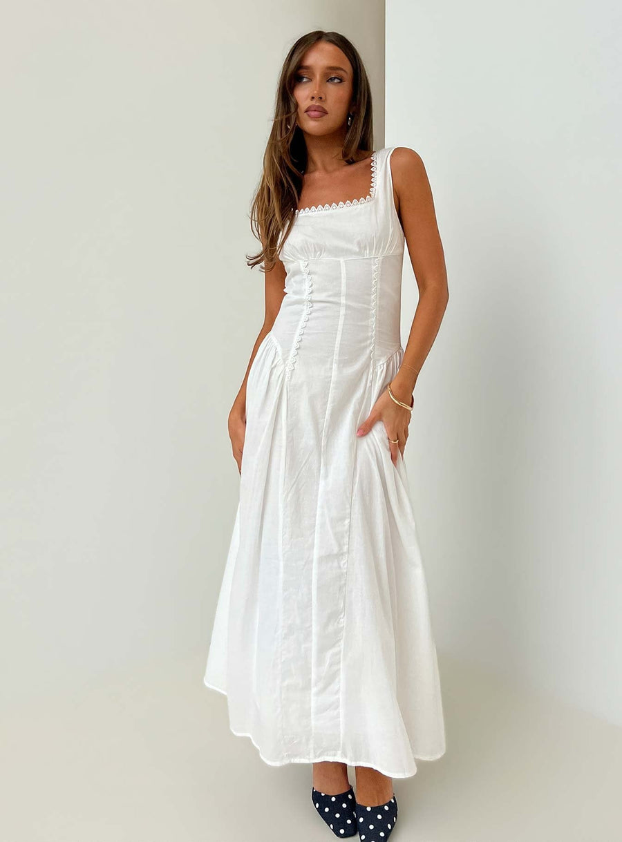 Mariette Panelled Midi Dress White · photo 1