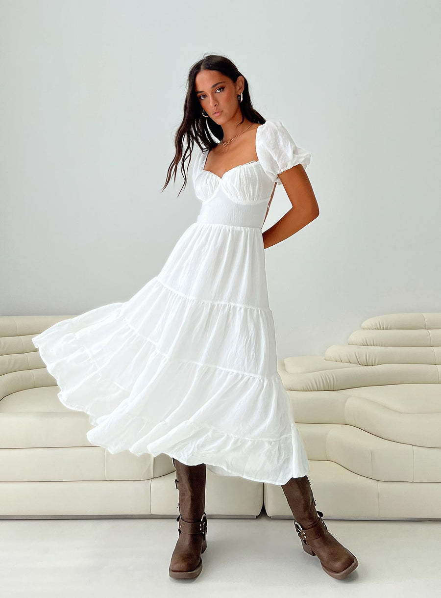 Danny Midi Dress White · photo 1