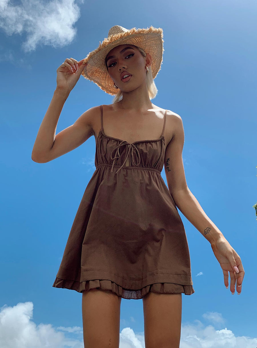 Empress Of Love Mini Dress Brown · photo 7