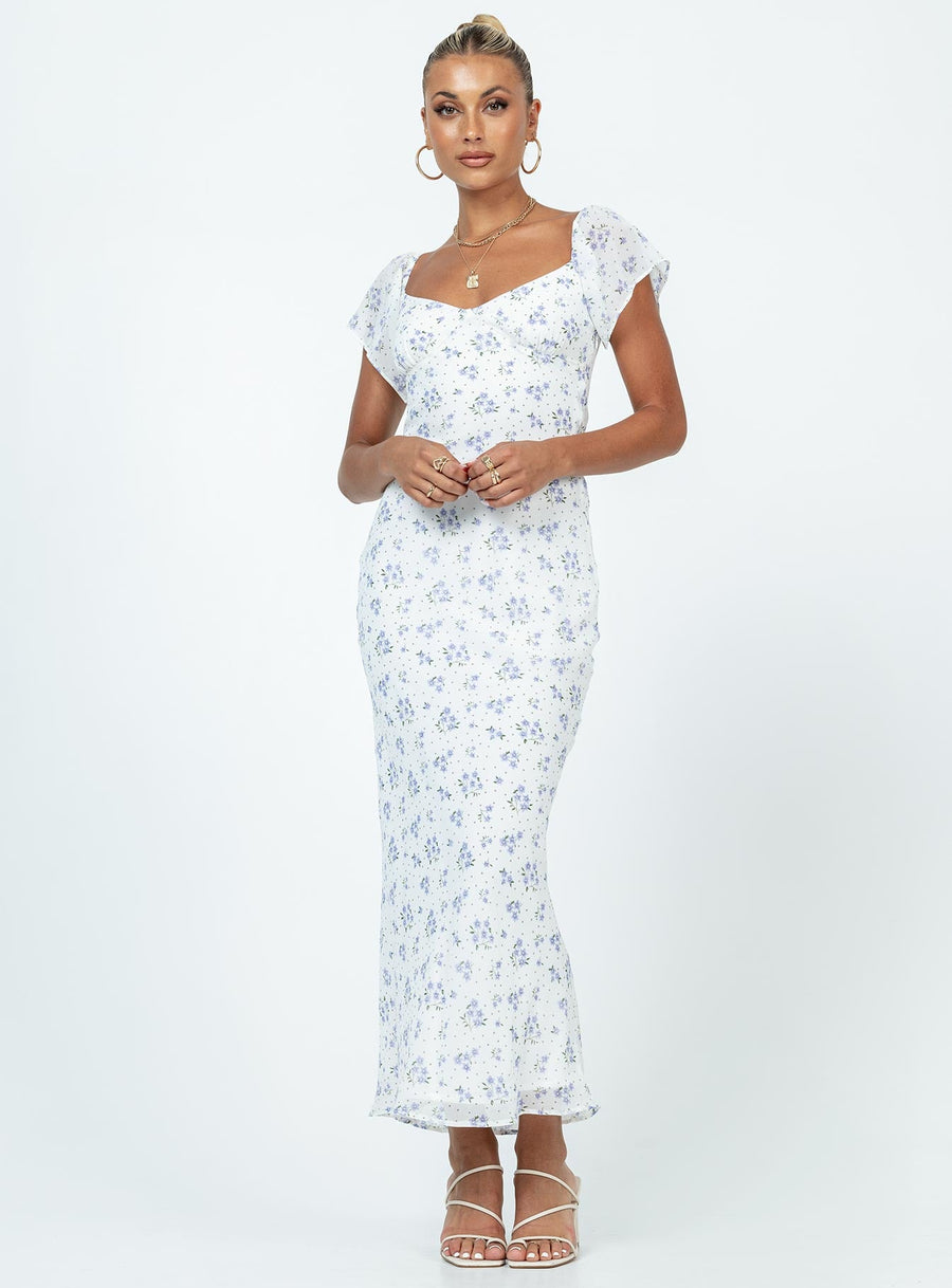Hera Maxi Dress White Floral · photo 2