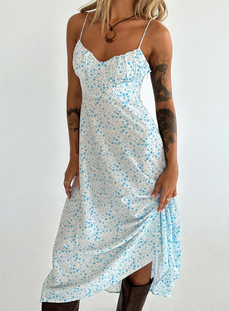 Amara Midi Dress Blue Multi · photo 1