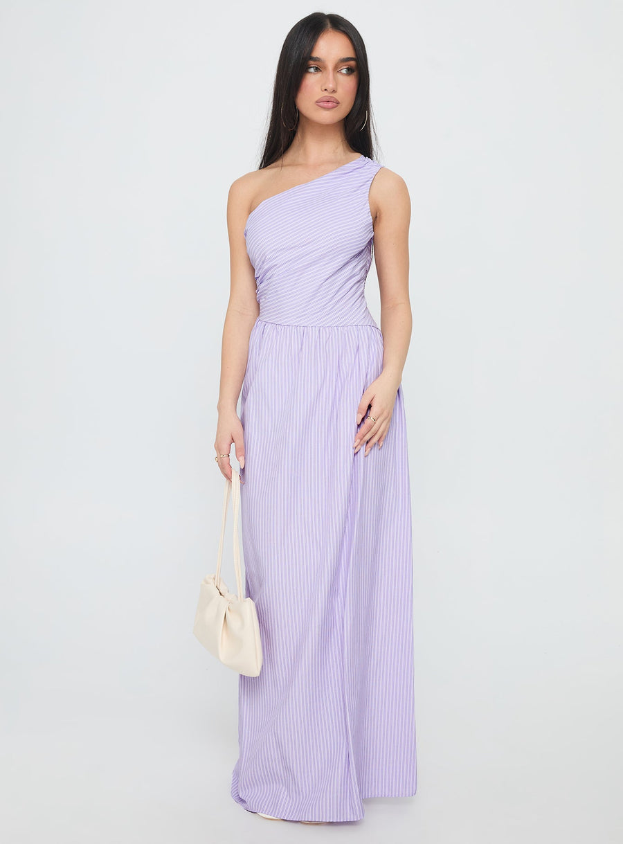 Allicia One Shoulder Maxi Dress Purple · photo 1