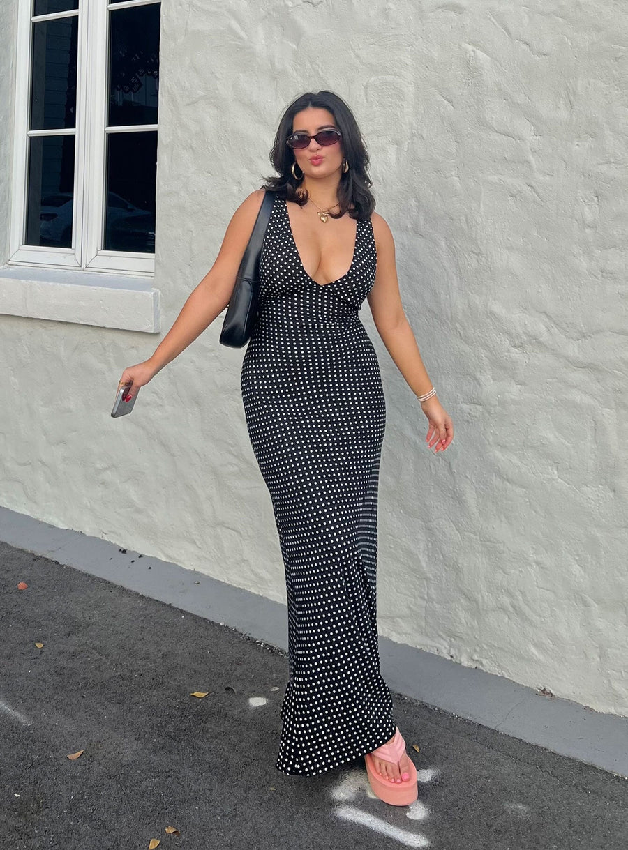 Nellie Maxi Dress Black Polka Dot · photo 6