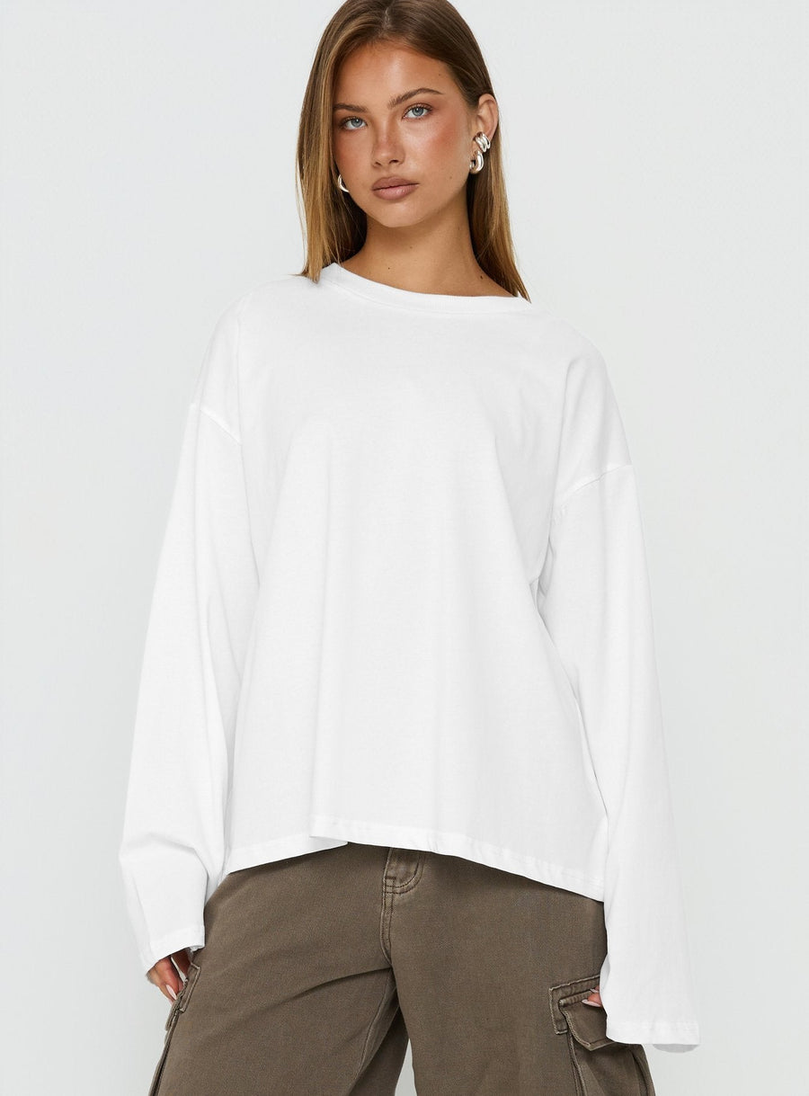 Settle Down Long Sleeve Top White · photo 2
