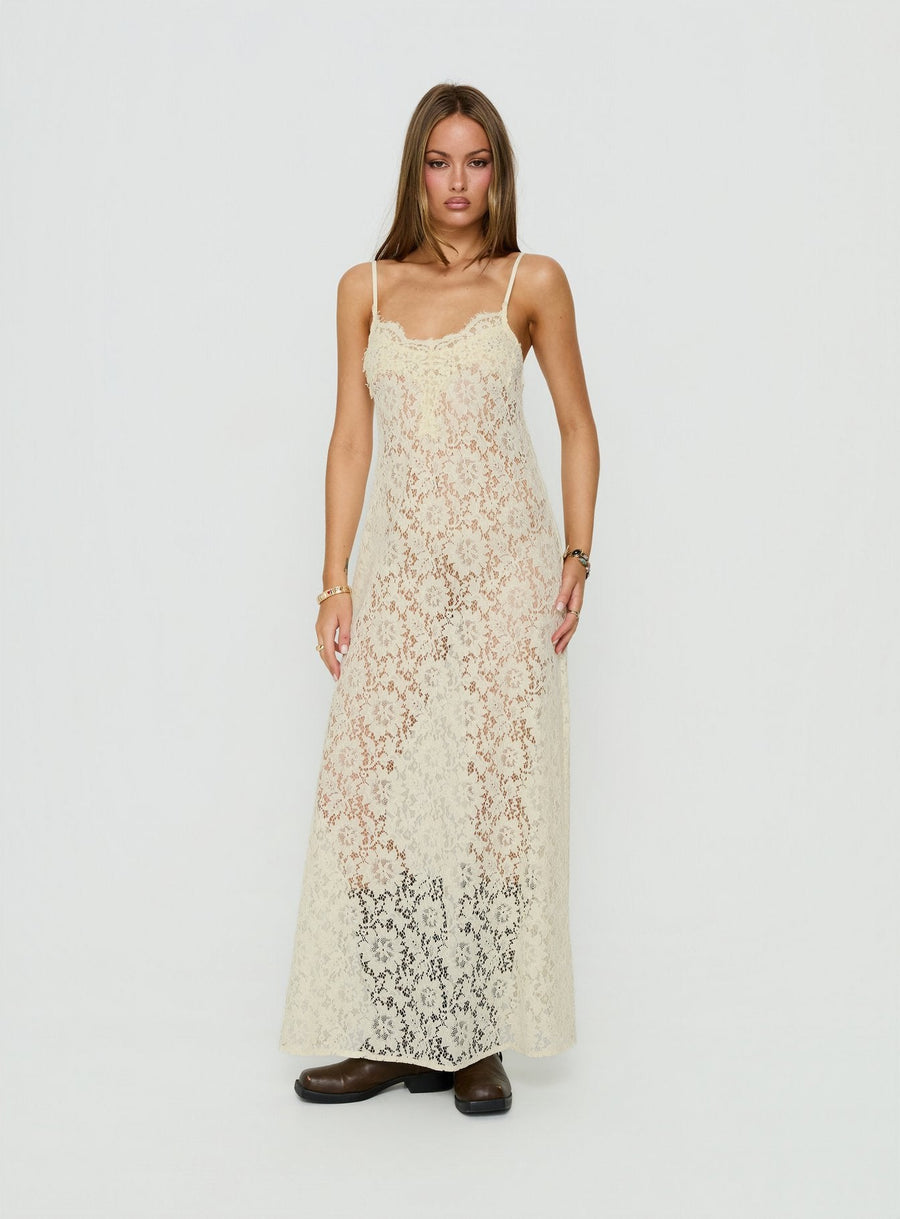 Lovedream Lace Maxi Dress Yellow · photo 2