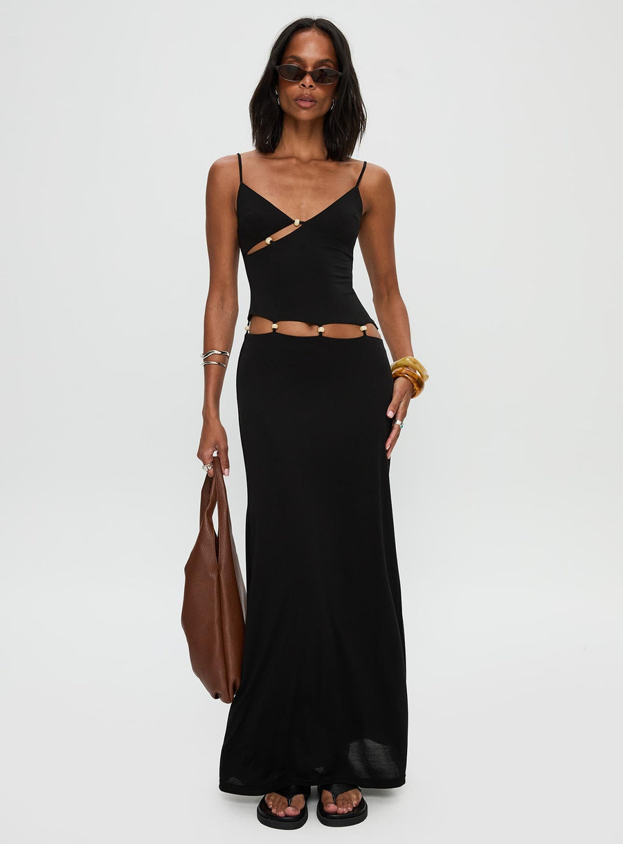 Allspice Beaded Maxi Dress Black · photo 2