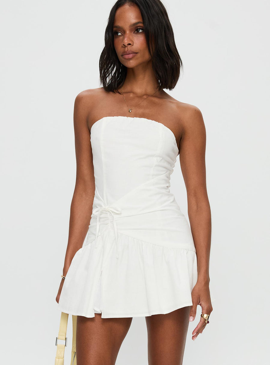 Archetype Strapless Mini Dress White · photo 2