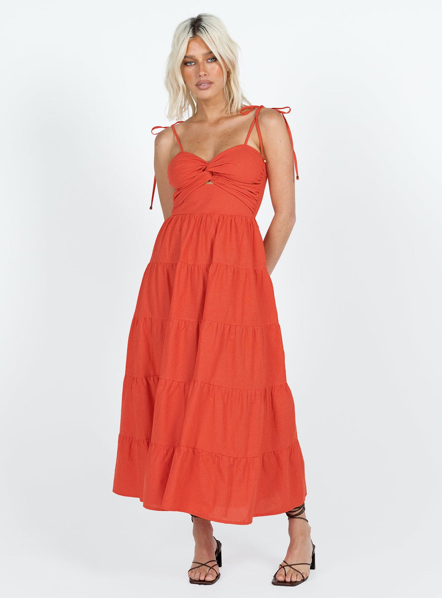 Chavez Midi Dress Red · photo 2