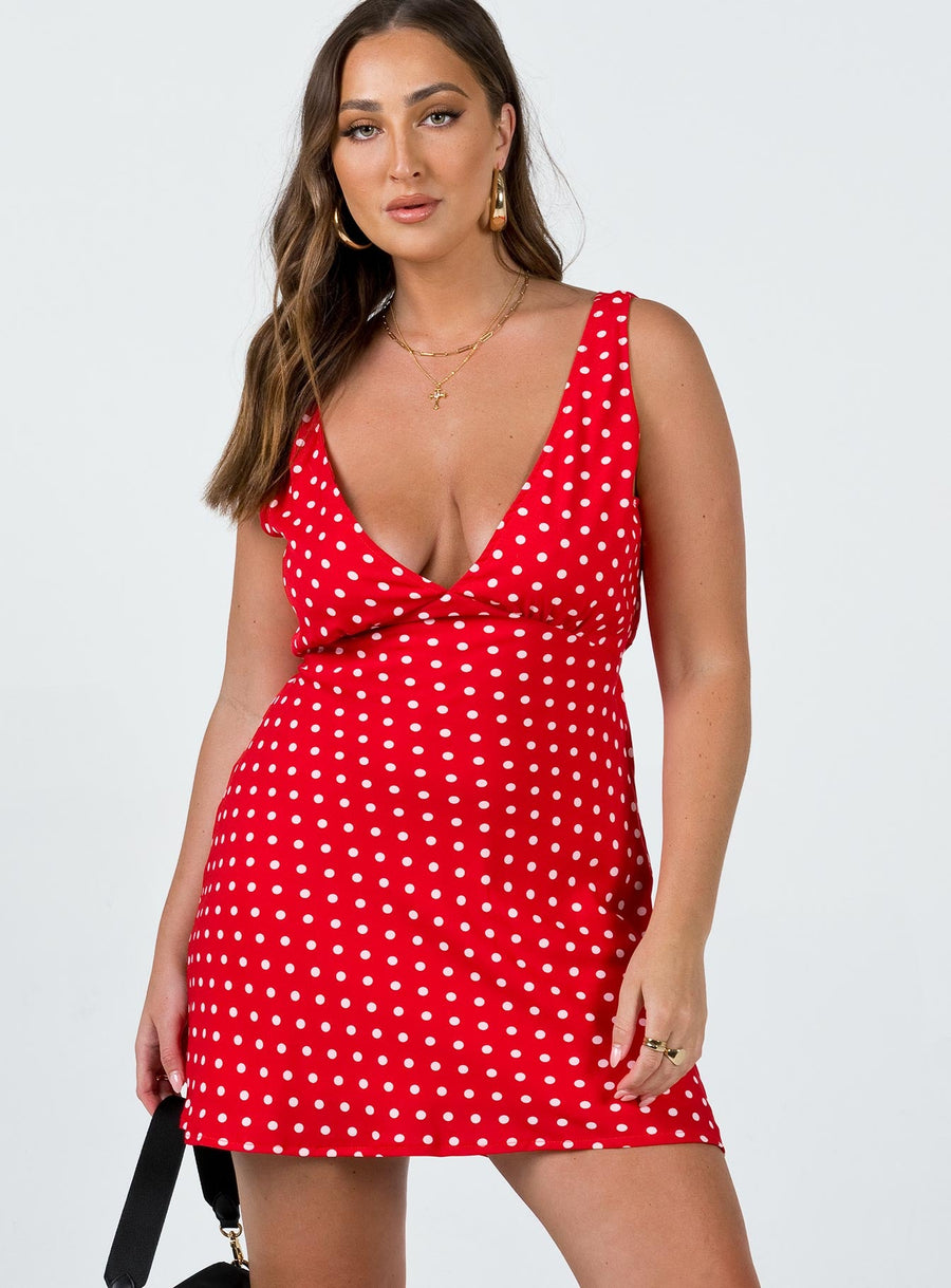 Nellie Mini Dress Red Polka Dot · photo 2