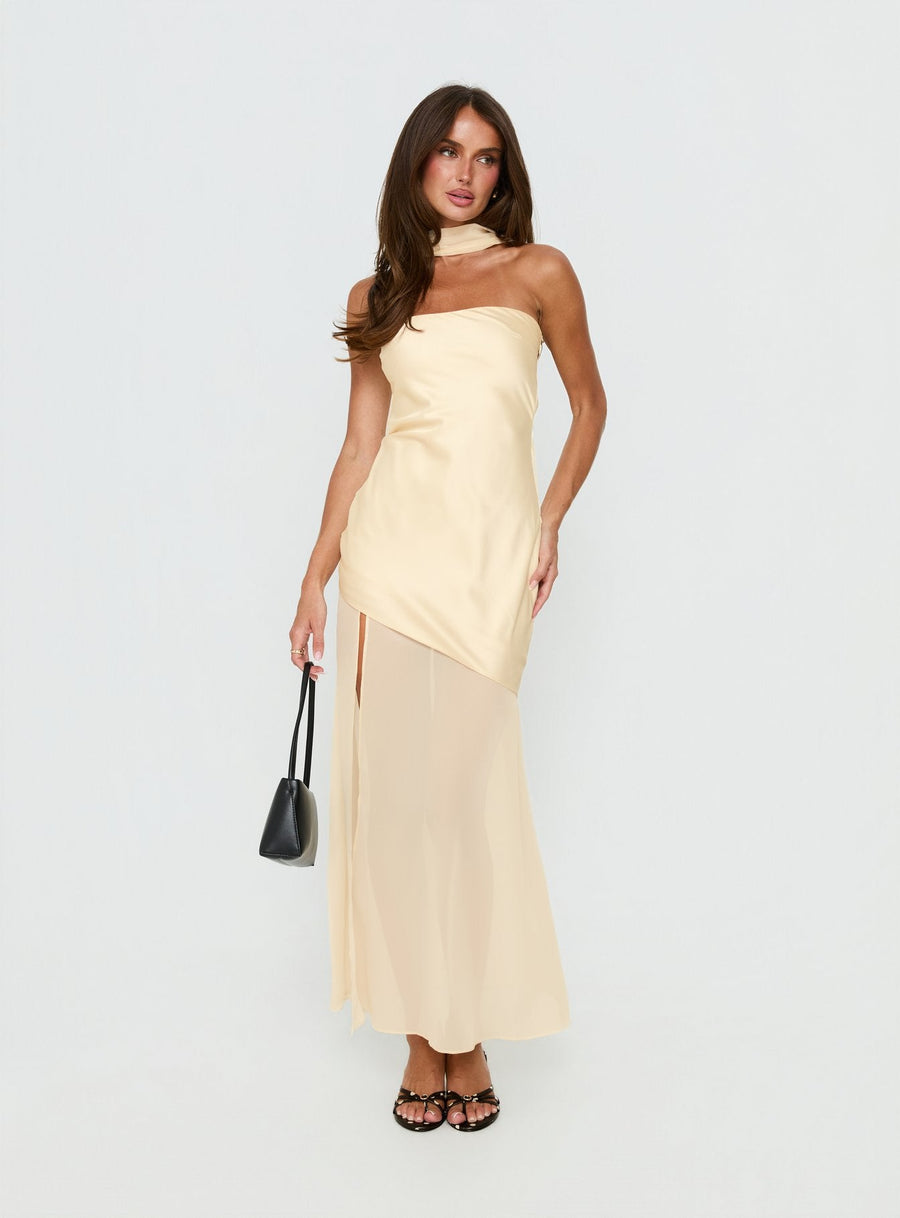 Irisie Strapless Scarf Maxi Dress Yellow · photo 2