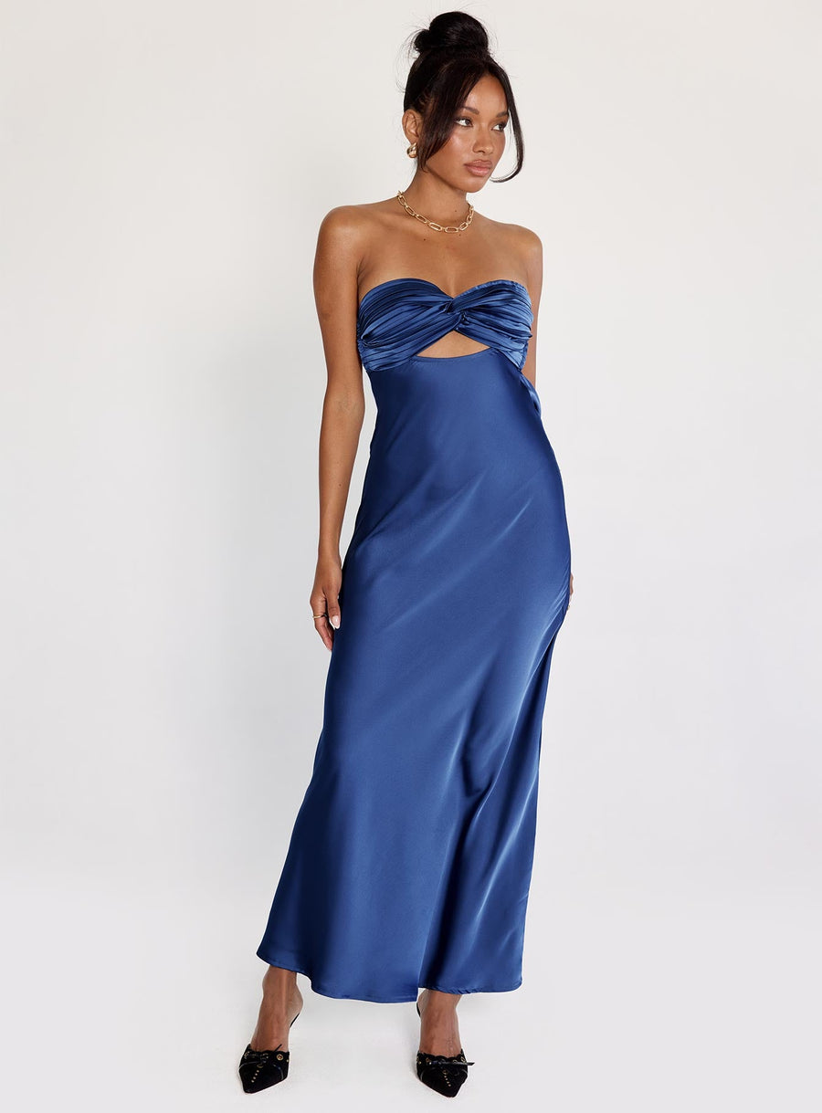 Faviola Strapless Maxi Dress Blue · photo 1