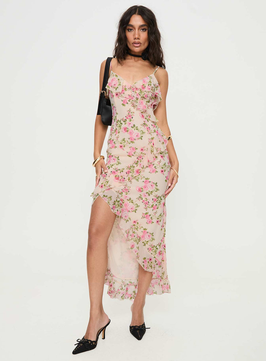 Garys Midi Dress Cream Floral · photo 2