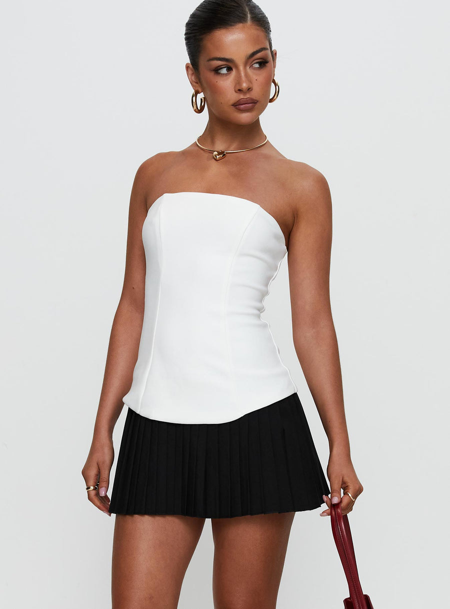Obsessed Strapless Mini Dress White · photo 2