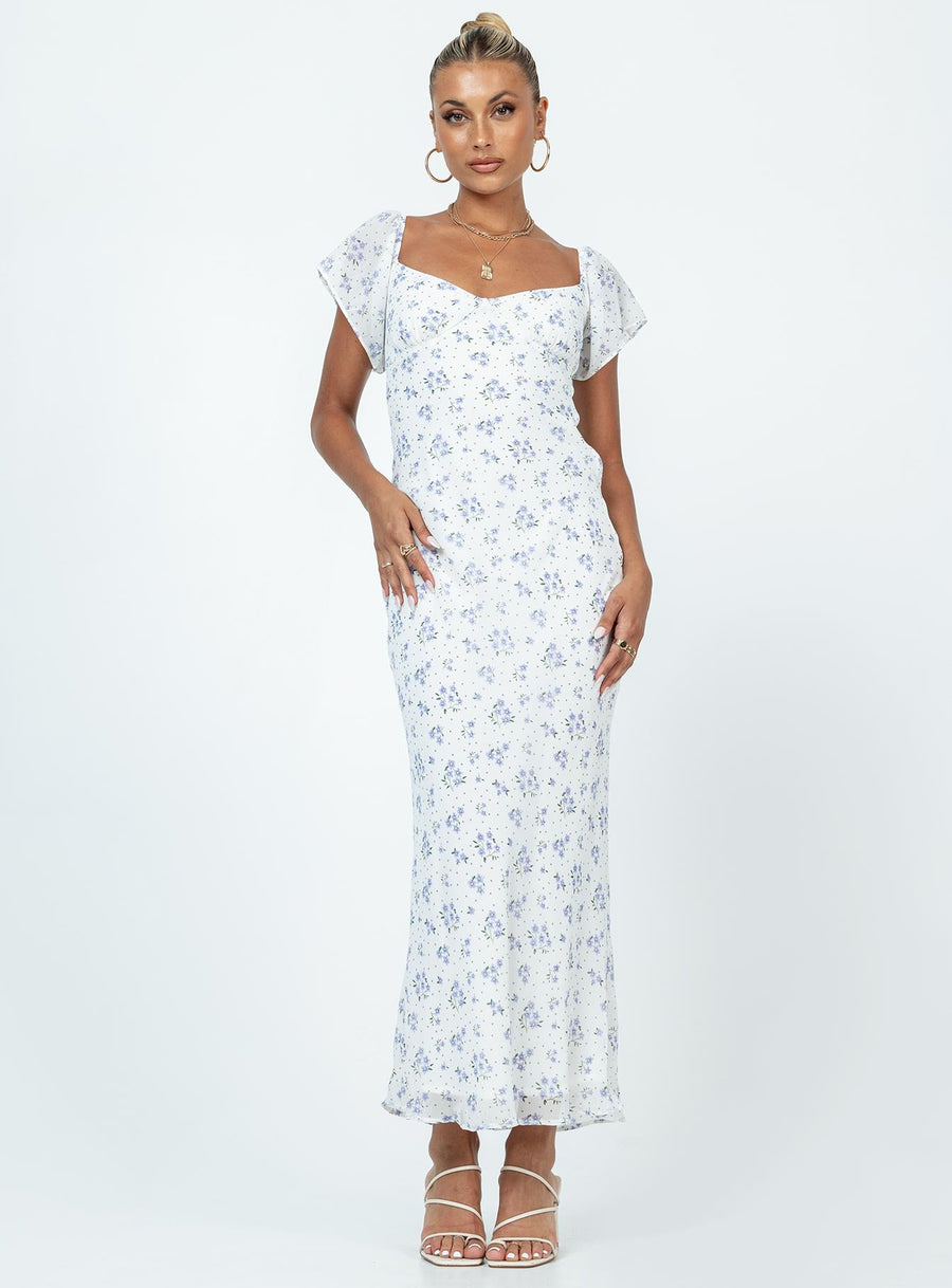 Hera Maxi Dress White Floral · photo 3