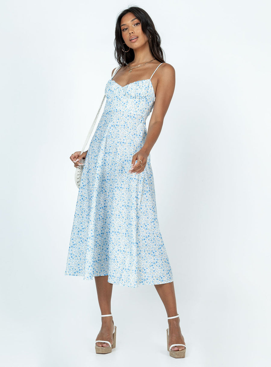 Amara Midi Dress Blue Multi · photo 3