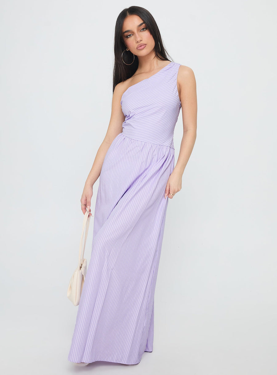 Allicia One Shoulder Maxi Dress Purple · photo 2