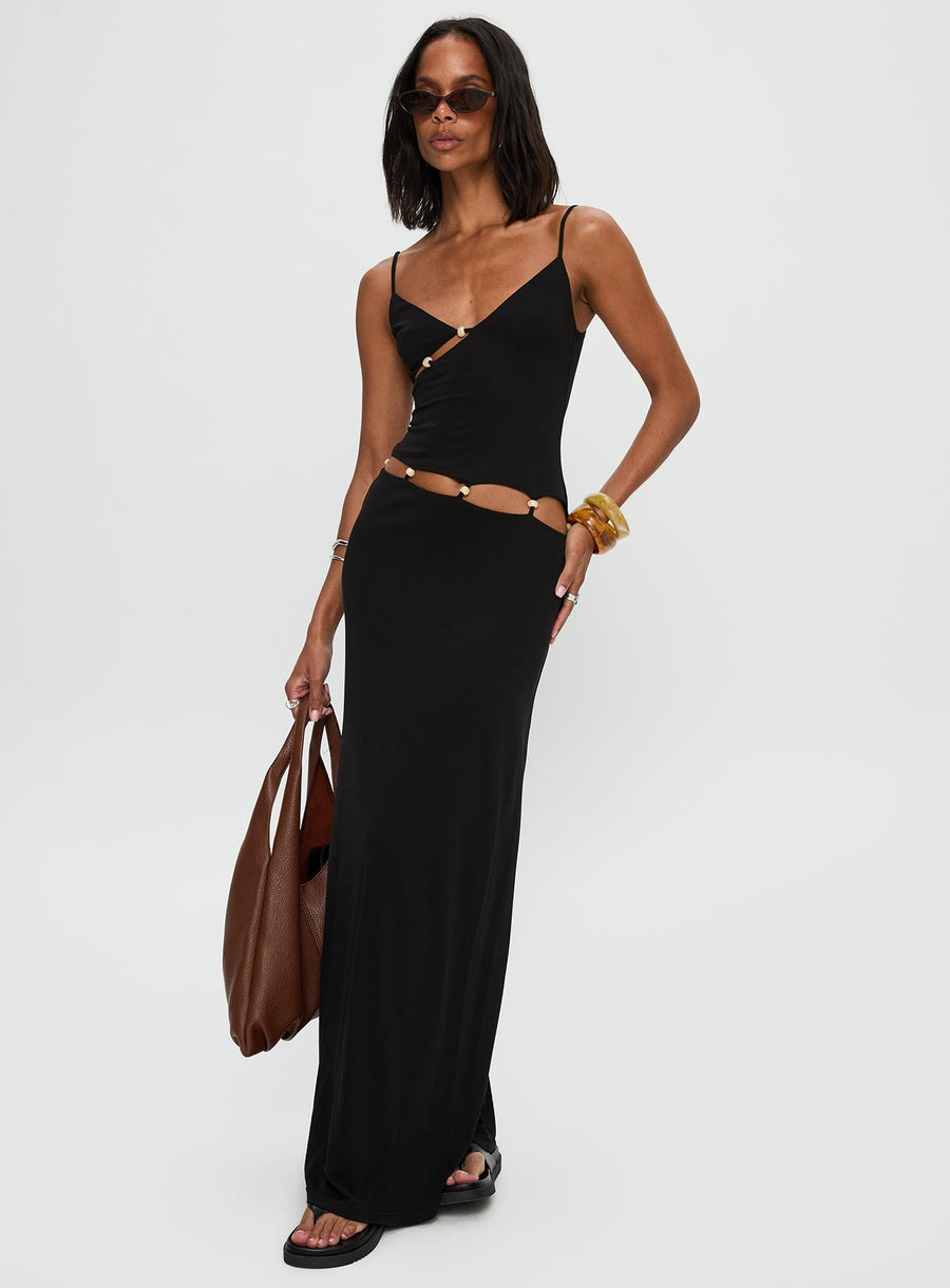Allspice Beaded Maxi Dress Black · photo 3