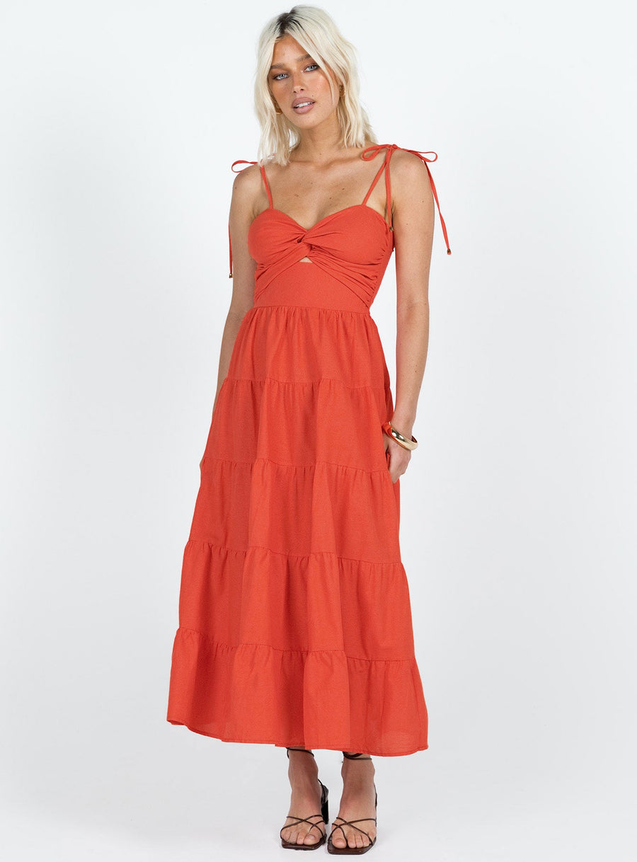 Chavez Midi Dress Red · photo 3