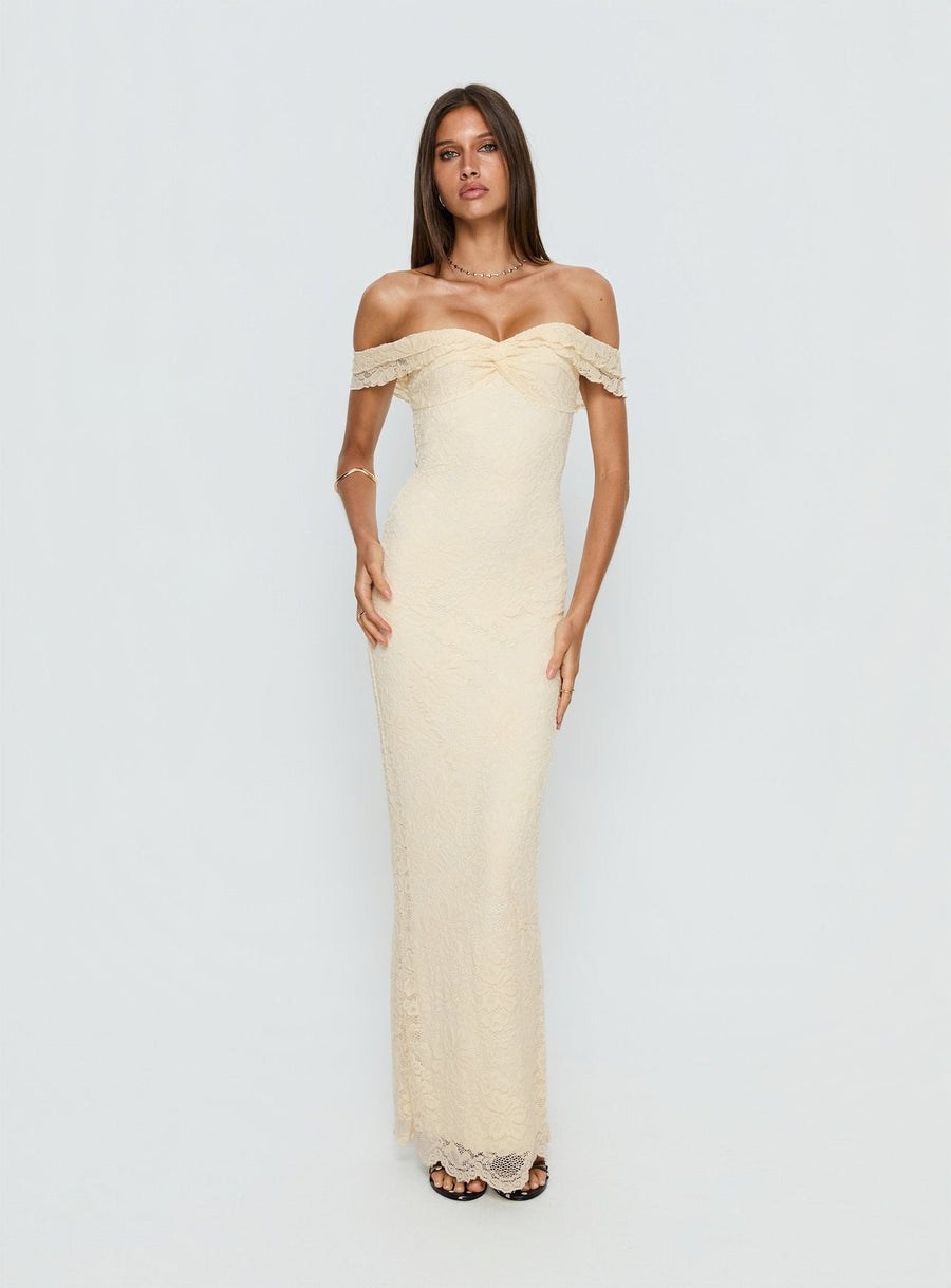 Anabeila Strapless Maxi Dress Lemon · photo 2