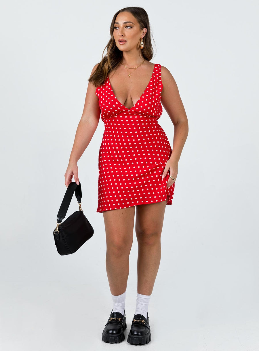 Nellie Mini Dress Red Polka Dot · photo 3