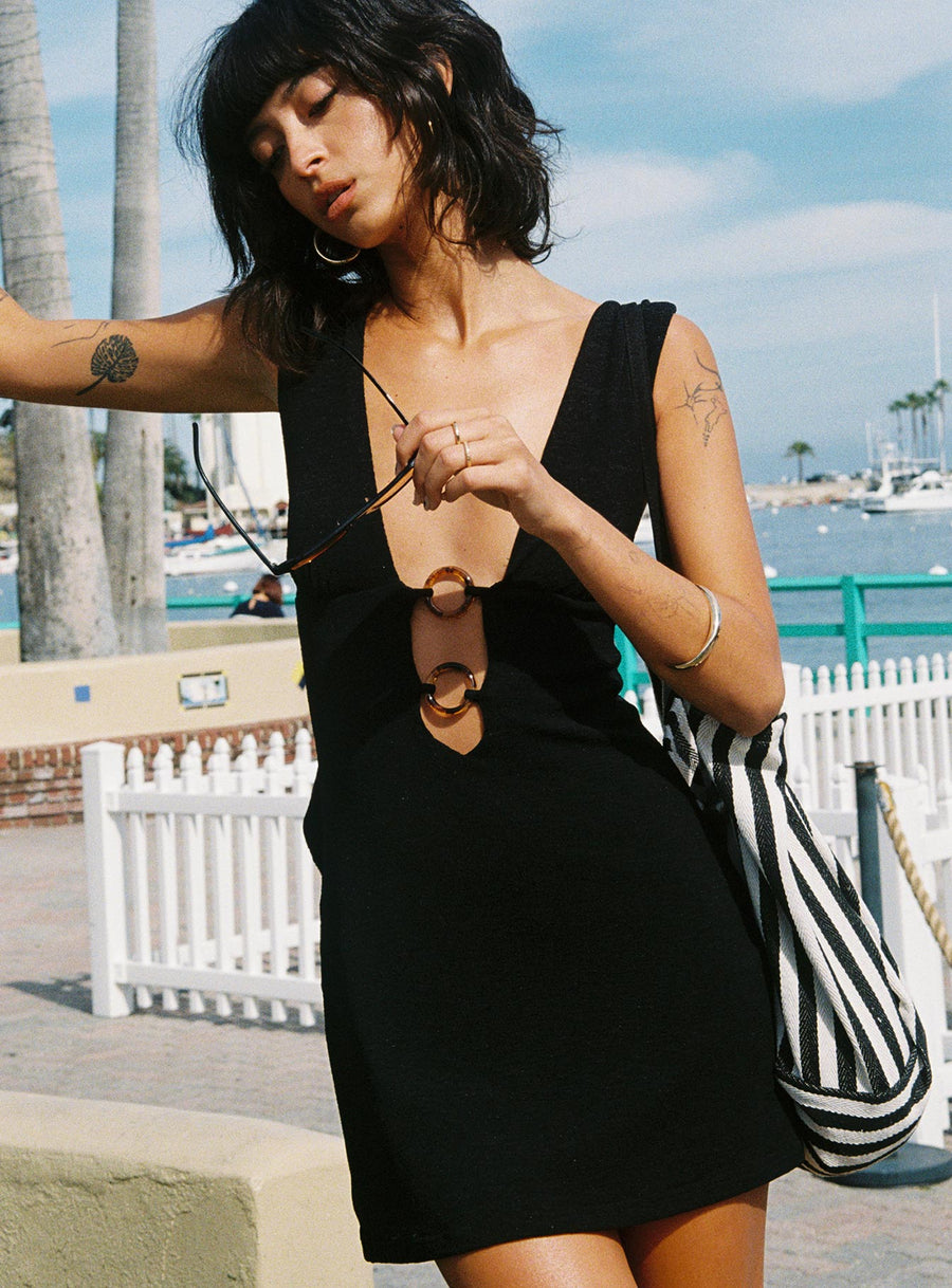 Steward Halter Mini Dress Black Tall · photo 2