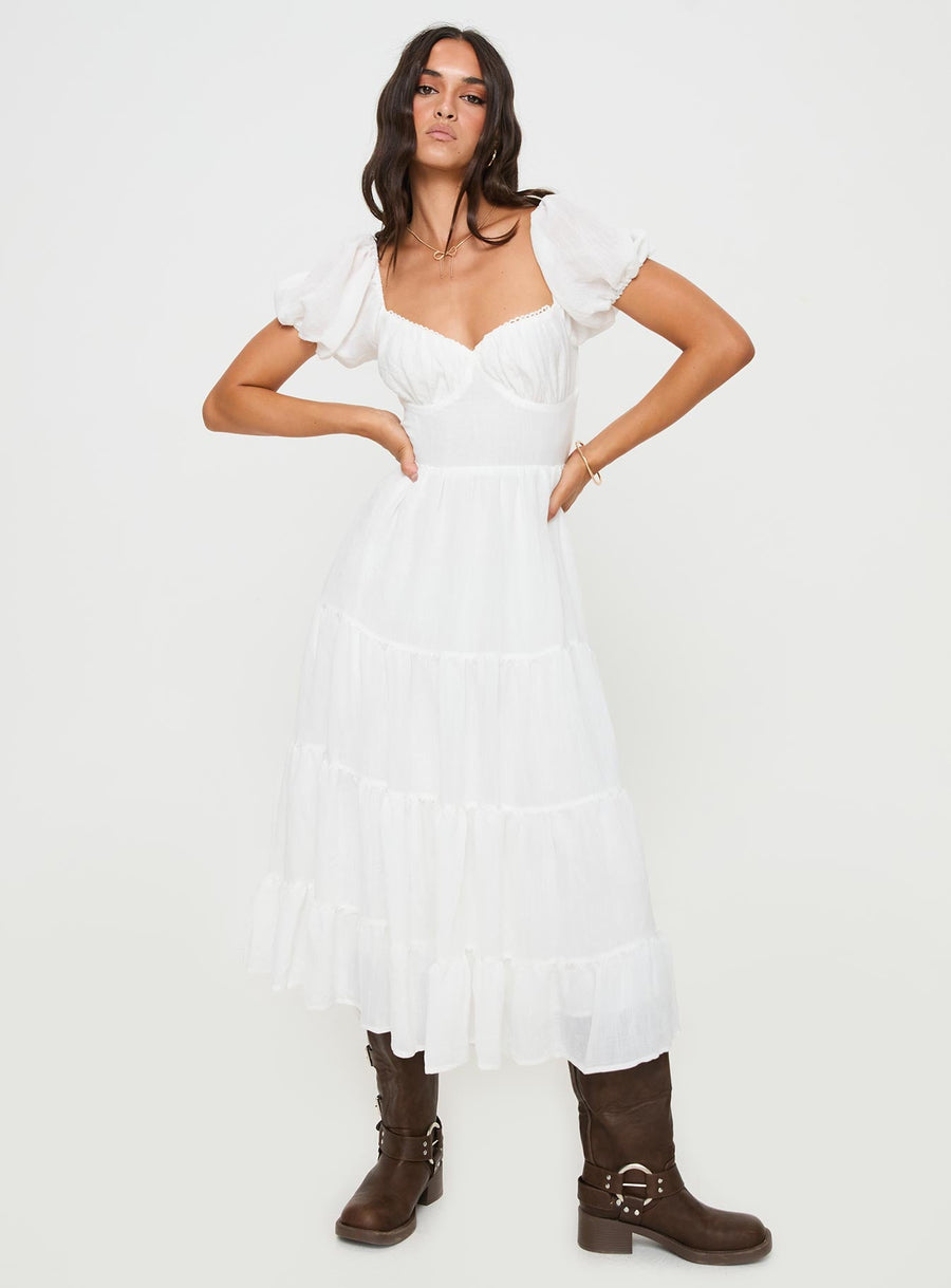 Danny Midi Dress White · photo 3