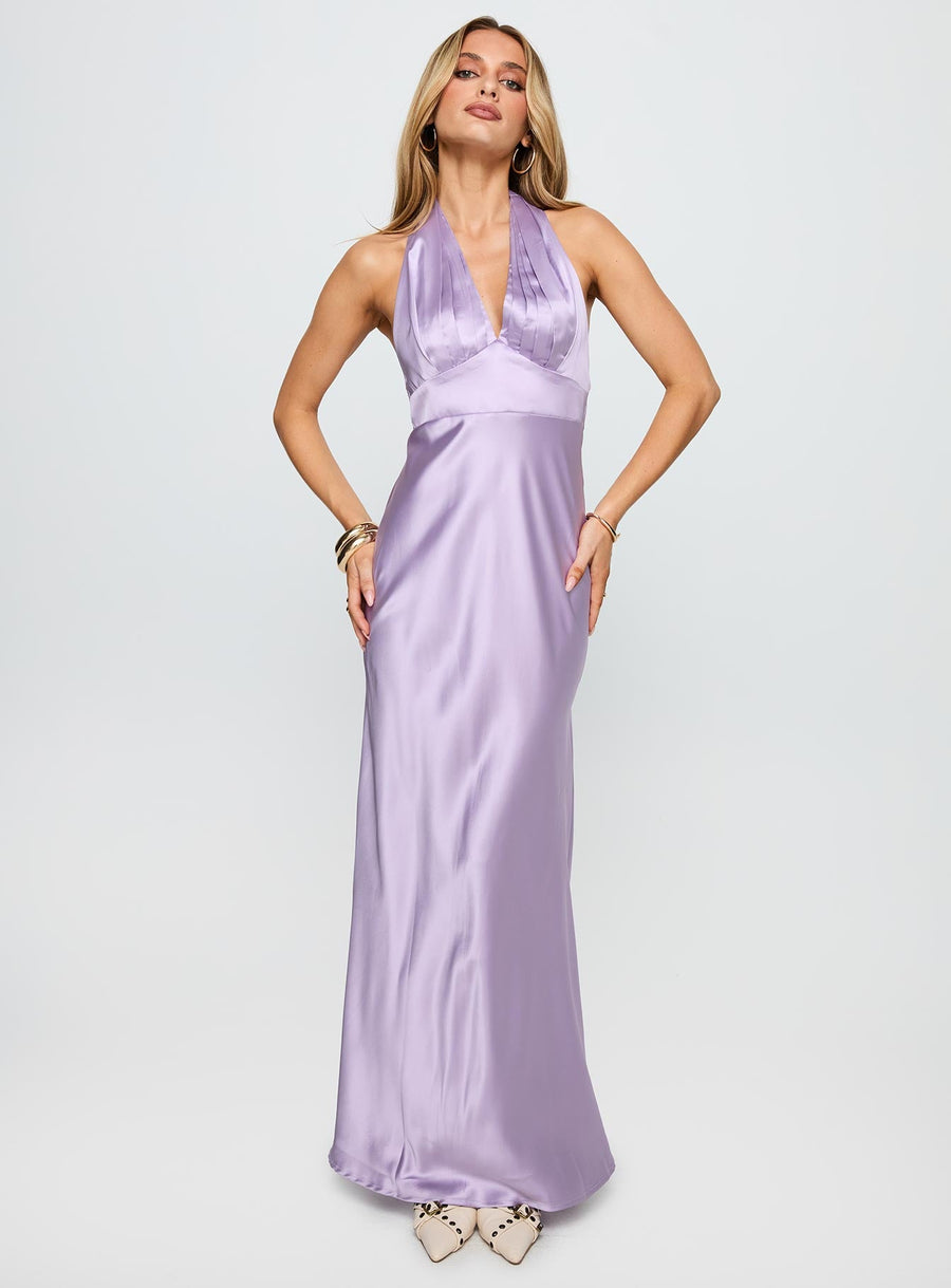 Big Screen Halter Maxi Dress Lilac · photo 2