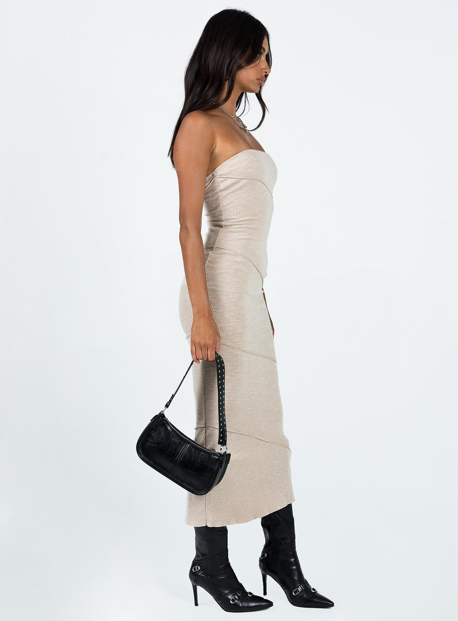 Oscar Midi Dress Beige · photo 4