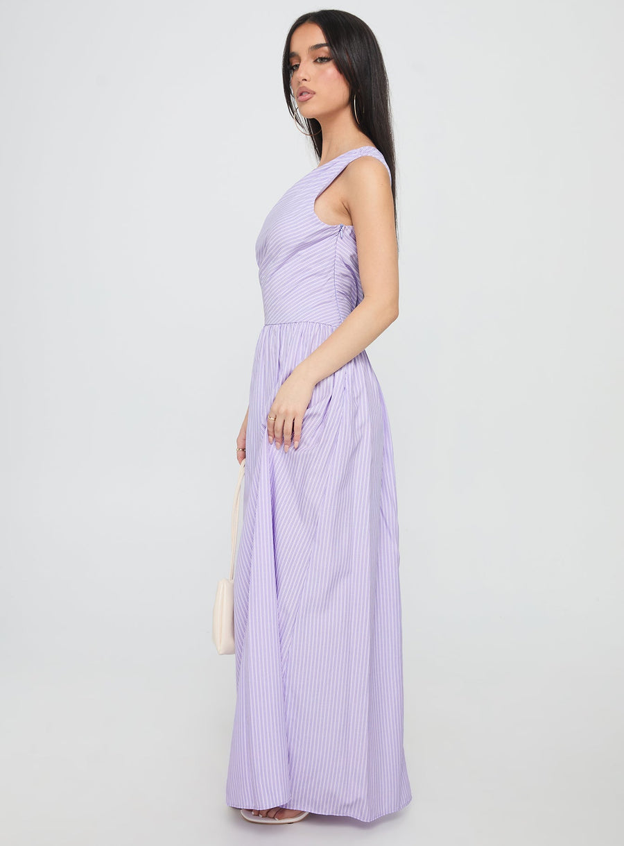 Allicia One Shoulder Maxi Dress Purple · photo 3