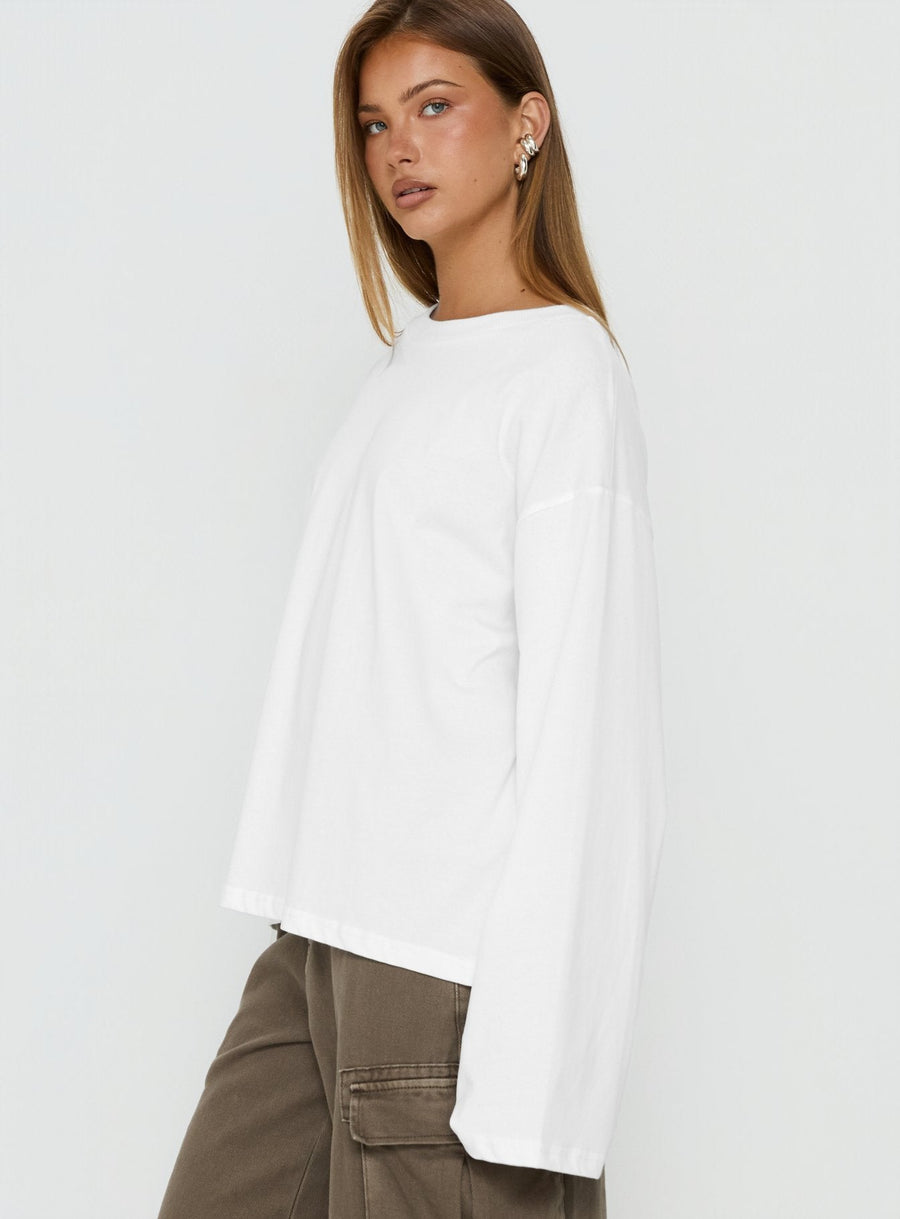 Settle Down Long Sleeve Top White · photo 4