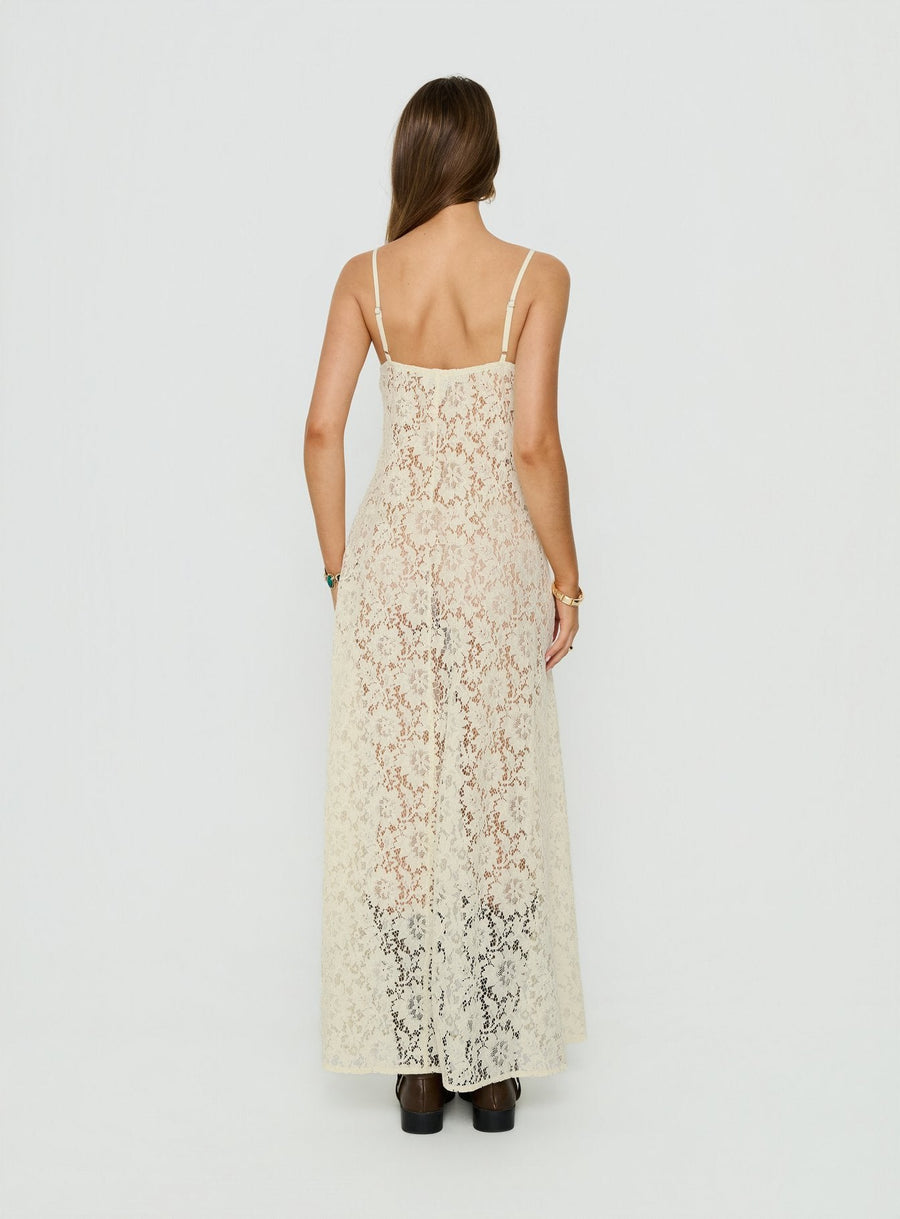 Lovedream Lace Maxi Dress Yellow · photo 4