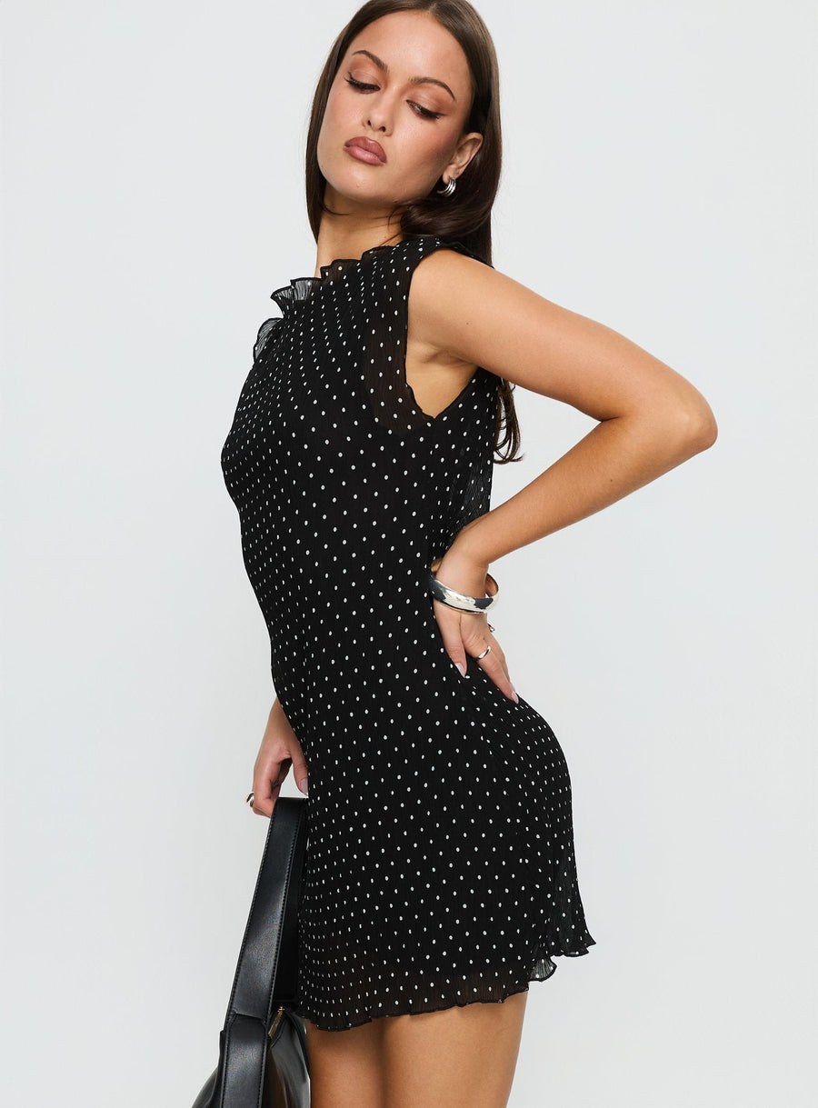 Mariner Mini Dress Noir Polka · photo 4