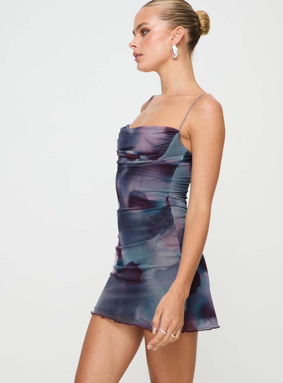 Sugar Mini Dress Purple Multi · photo 4