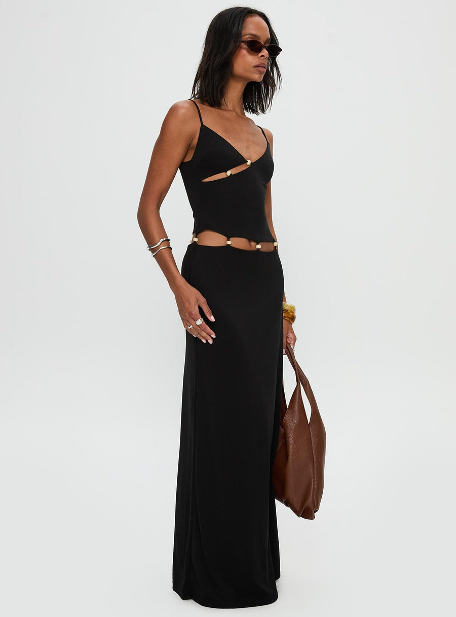Allspice Beaded Maxi Dress Black · photo 4