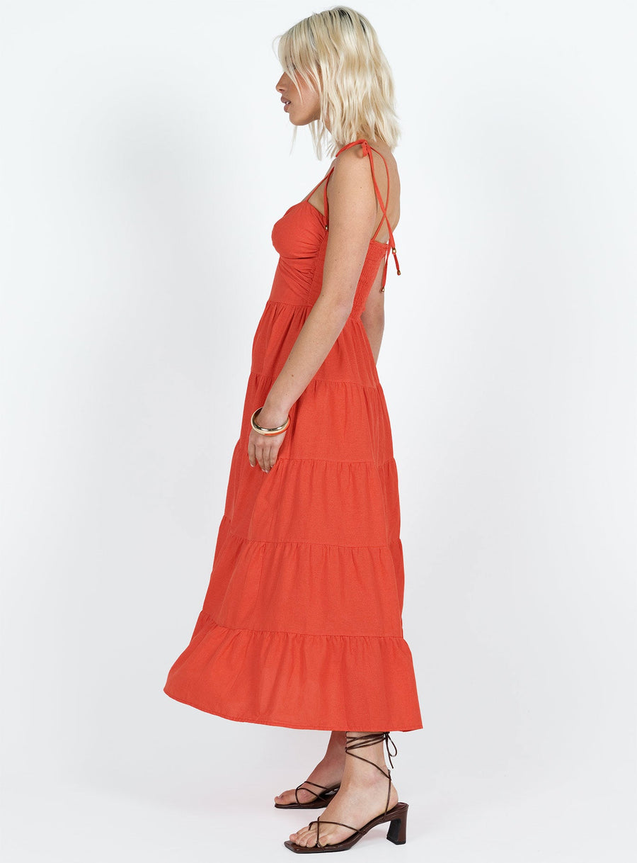 Chavez Midi Dress Red · photo 4