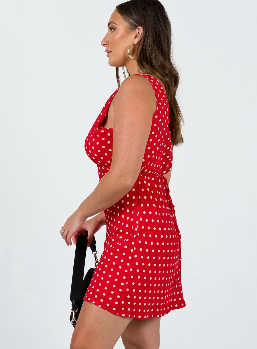 Nellie Mini Dress Red Polka Dot · photo 4