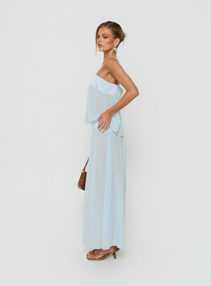 Gracia Blouson Maxi Dress Blue · photo 4
