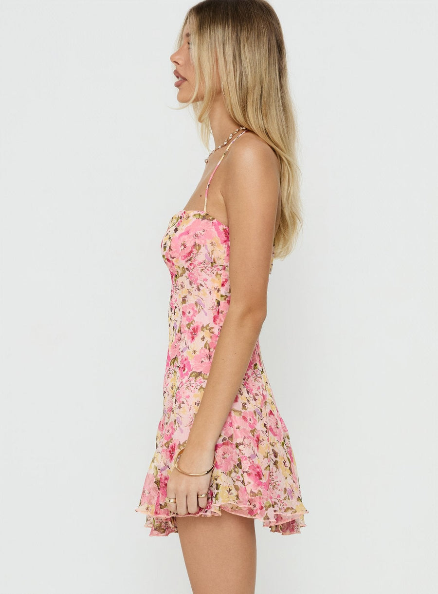 Delamere Mini Dress Pink Floral · photo 4