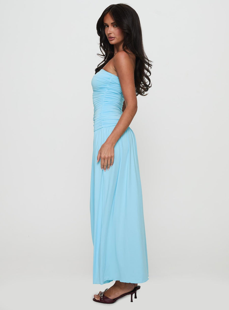 Glorie Strapless Maxi Dress Light Blue · photo 4