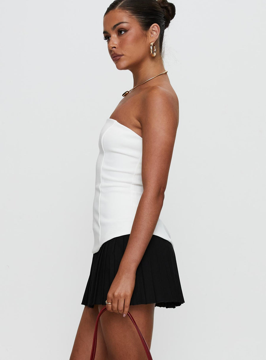 Obsessed Strapless Mini Dress White · photo 4