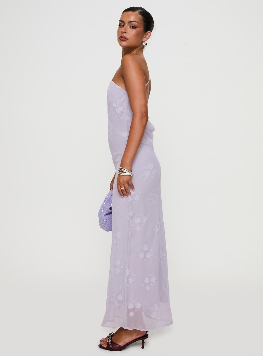 Jazmira One Shoulder Maxi Dress Lilac · photo 4