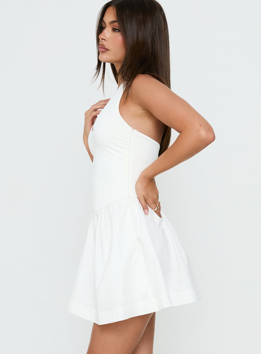 Allyce Halter Mini Dress White · photo 4